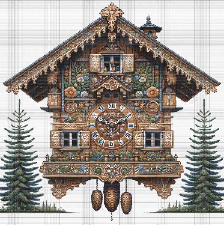 Free Cross Stitch Pattern Cuckoo Clock - Get Free Crossstitch Patterns