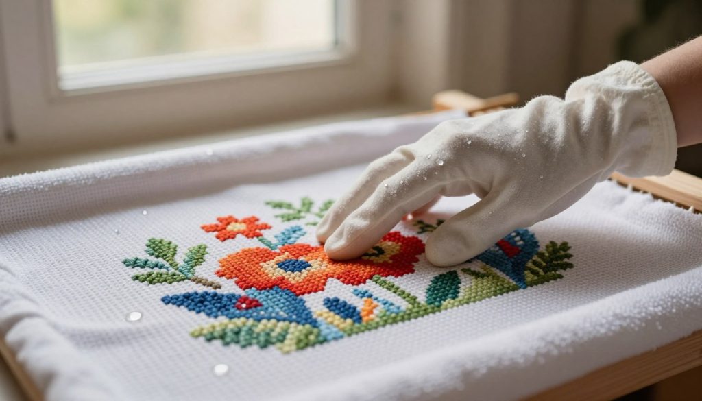 cross stitch drying cross stitch drying